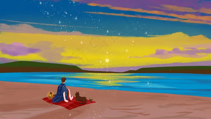 治愈系大海星空旅行春游梦想天空享受生活