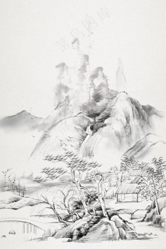 复古风灰色海报banner背景