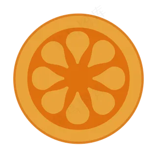 矢量图橘红色的橙子