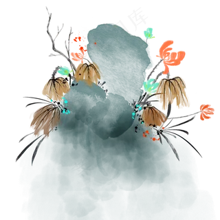 水墨荷花莲花 水墨荷花莲花