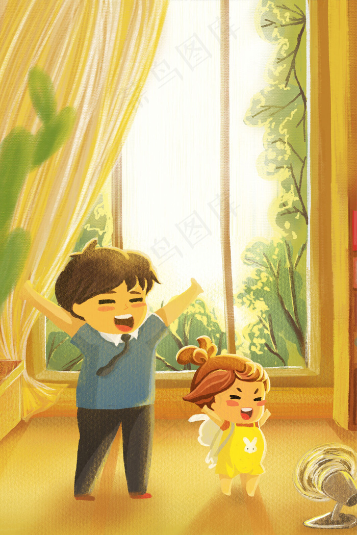 父亲节亲子时光小清新风格装饰(3545*5315px 300 dpi )psd模版下载