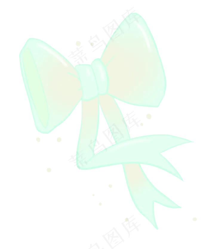 绿色的卡通蝴蝶结(2100X2500(DPI:299))psd模版下载