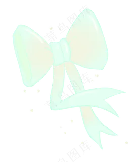 绿色的卡通蝴蝶结