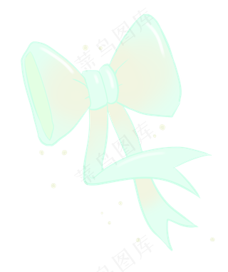 绿色的卡通蝴蝶结