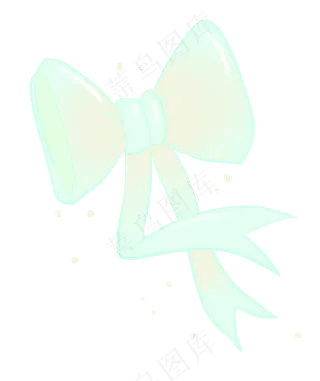 绿色的卡通蝴蝶结