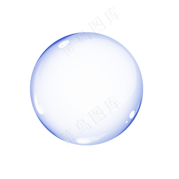 圆形蓝色漂浮气泡元素,免抠元素