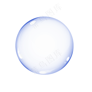 圆形蓝色漂浮气泡元素,免抠元素