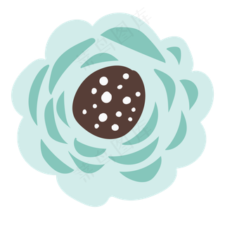 蓝色的玫瑰花朵免抠图