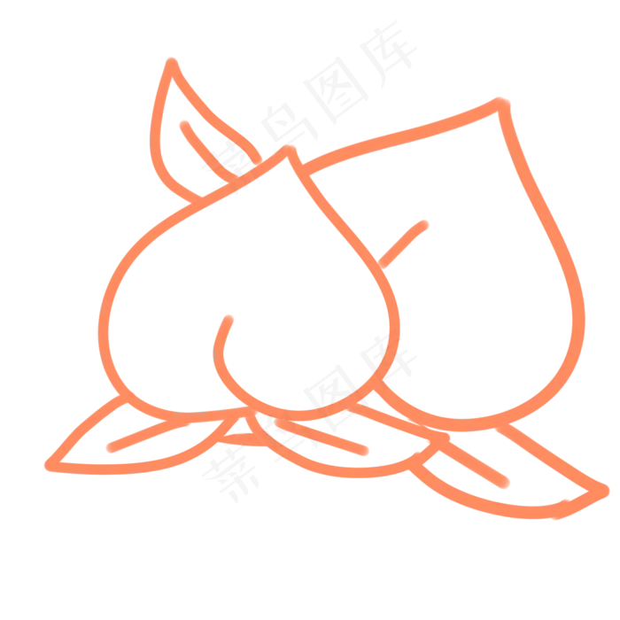 绿色桃子(2000*2000px 300 dpi )ai矢量模版下载