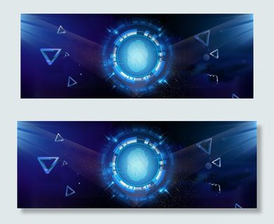 指纹识别系统网络安全宣传banner