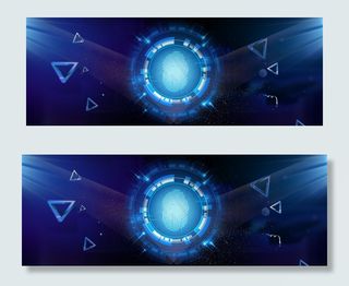 指纹识别系统网络安全宣传banner