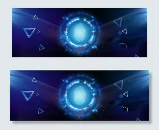指纹识别系统网络安全宣传banner
