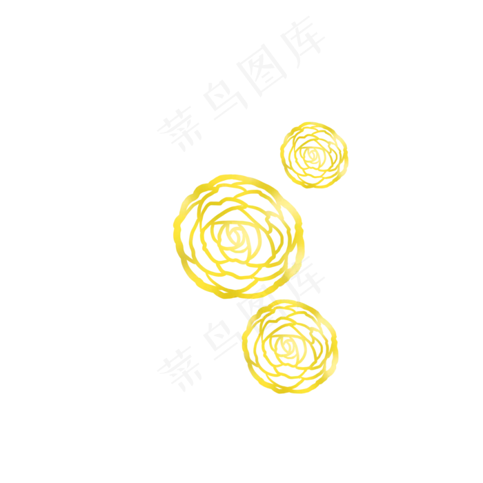 金属玫瑰花PNG