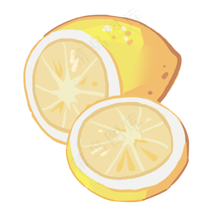夏季柠檬水果(2000X2000(DPI:300))psd模版下载