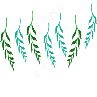 柳叶绿色春季植物