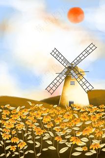 唯美浪漫黄色花海