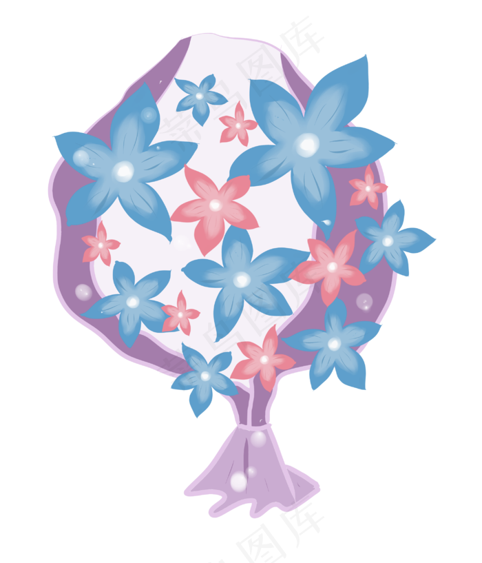 鲜花装饰花束(3000X3500(DPI:300))psd模版下载