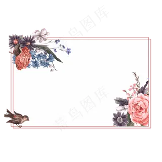 清新纹理花纹边框