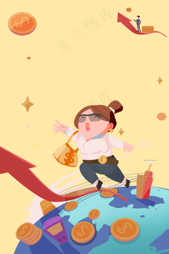 金融理财海报背景素材