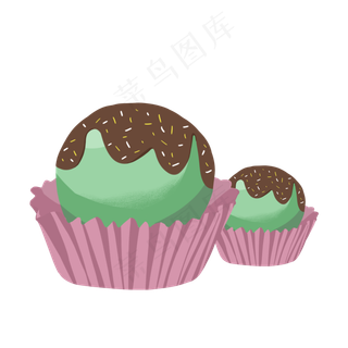美味的卡通巧克力蛋糕