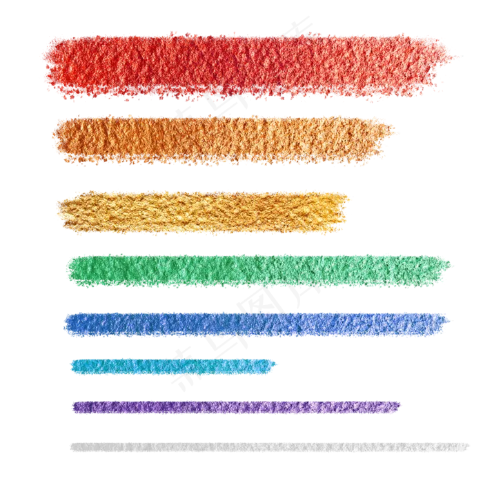 彩色金粉笔刷笔触颜色(2000X2000(DPI:300))psd模版下载
