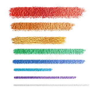 彩色金粉笔刷笔触颜色