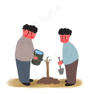 植树节同学一起植树