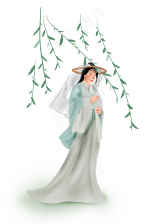 古代人物夏季仕女