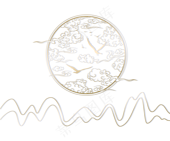 汉风古风中国风边框(3543X2953(DPI:300))psd模版下载