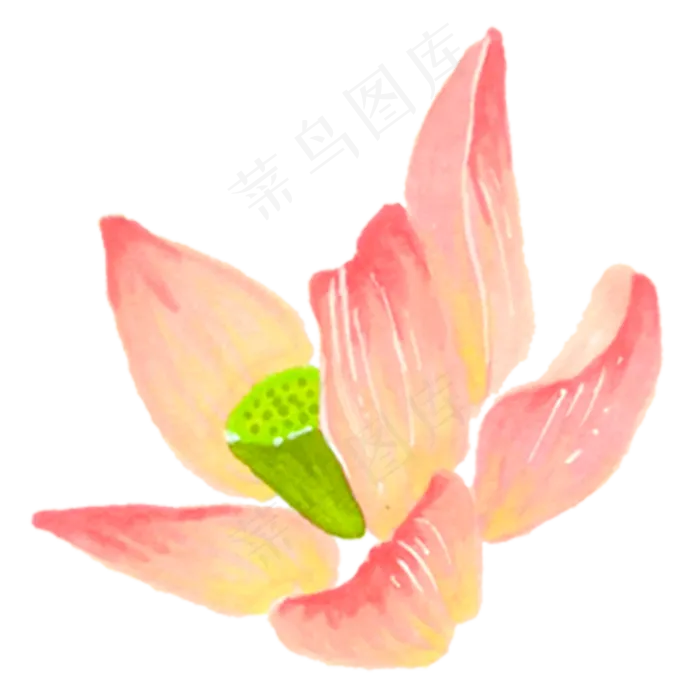 粉色卡通莲花免抠图(2000X2000(DPI:300))psd模版下载