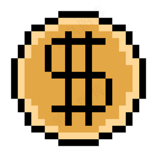 像素风格金币图标