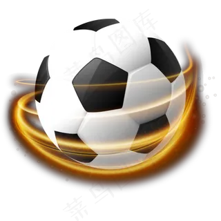 酷炫光圈世界杯足球,免抠元素