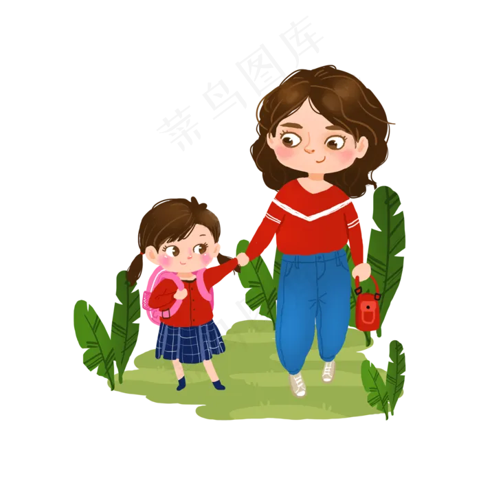 母亲节快乐妈妈送我去上学(2000X2000(DPI:300))psd模版下载