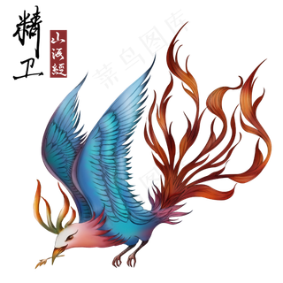 山海经精卫动物,免抠元素