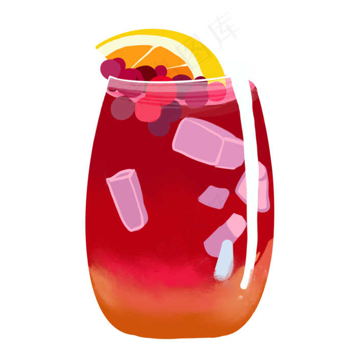 加冰果汁饮料(2100X2100(DPI:300))psd模版下载