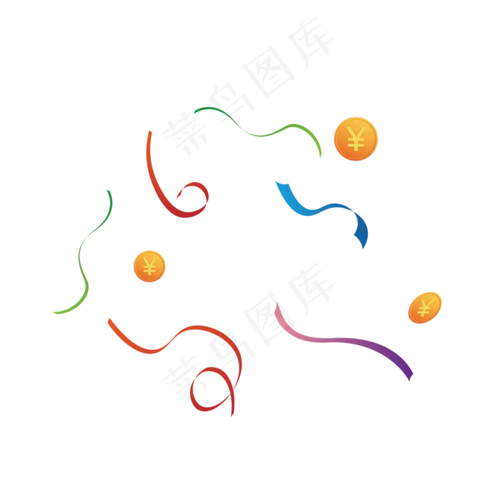 彩色金币,免抠元素(2000*2000px 300 dpi )psd模版下载