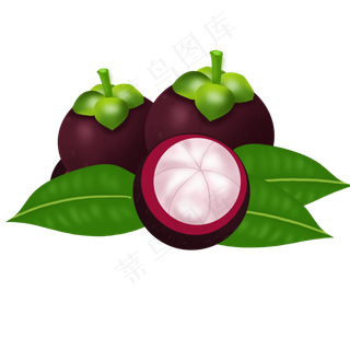 果水果果子果肉山竹两个半