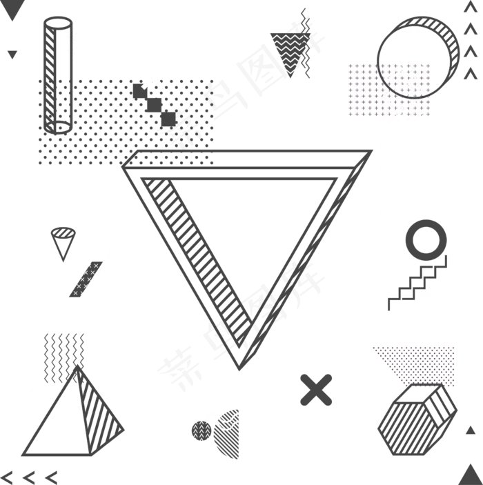 618元素图案线条电商(2000X2000(DPI:300))psd模版下载