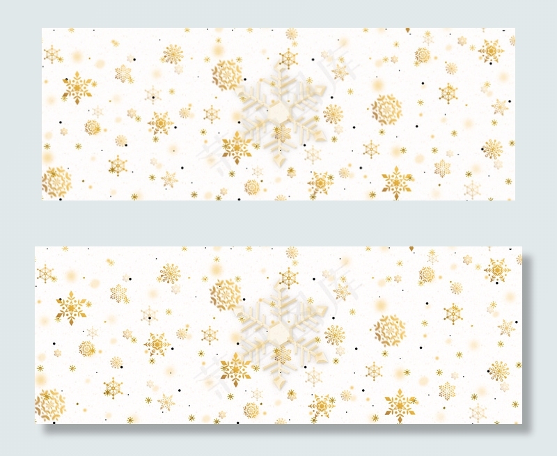 金色简约雪花背景