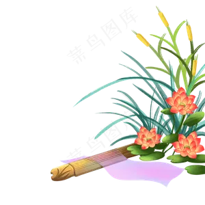 中国风工笔画,免抠元素