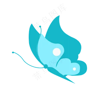 小清新蝴蝶装饰元素,免抠元素