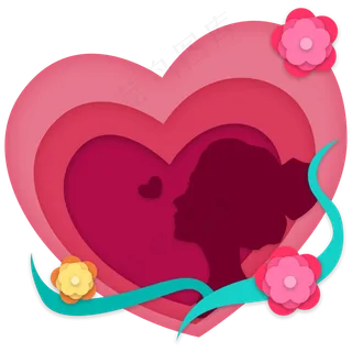 三八妇女节装饰剪影元素女王节,免抠元素