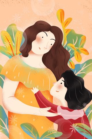 母亲节母亲与女儿