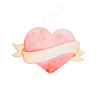 浪漫粉色水彩爱心矢量 浪漫粉色水彩爱心矢量