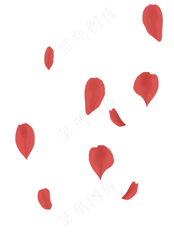 七夕节红色玫瑰花瓣(2150X3035(DPI:299))psd模版下载
