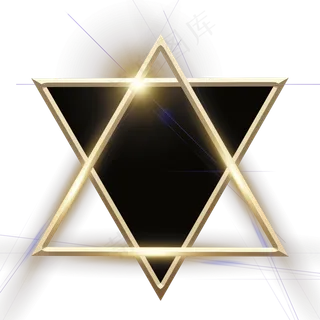 黑金色几何三角边框