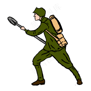 七七卢沟桥事变手绘战斗着的解放