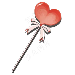 粉色棒棒糖童年的记忆桃心形状
