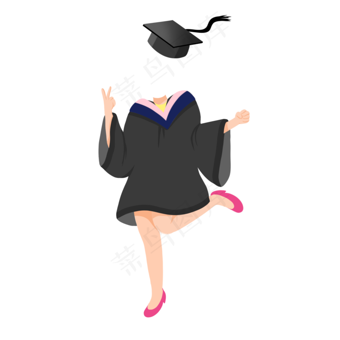 学士服毕业照拍照框(2048X2048(DPI:132))psd模版下载
