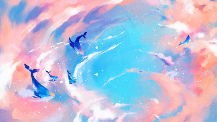 鲸梦一夏 东风已不再(2880*1620px 300 dpi )psd模版下载